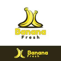 banana fresca logo art vettore