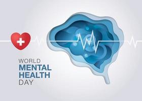 giornata mondiale della salute mentale, cervello e salute mentale, encefalografia cerebrale vettore