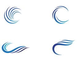 Progettazione dell&#39;illustrazione di vettore del modello di Logo dell&#39;onda di acqua