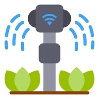 illustrazione vettoriale gratuita dell'icona del sistema di irrigazione intelligente delle piante