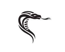 elemento di design logo vipera serpente. icona di pericolo serpente. simbolo della vipera vettore