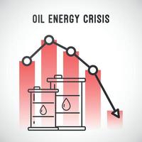 crisi energetica del petrolio. vettore