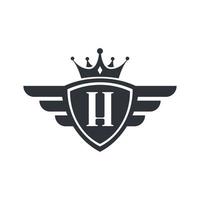 lettera h royal sport vittoria emblema logo design ispirazione vettore