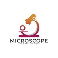 logo del laboratorio. lettera iniziale o elemento del modello di progettazione del logo del microscopio. vettore