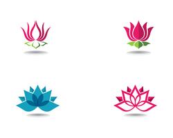 Vector le icone del modello di progettazione di logo dei fiori di Lotus di bellezza di vettore