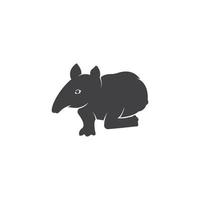 illustrazione del modello vettoriale del logo del tapiro