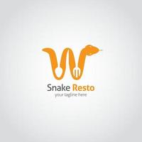 illustrazione del disegno vettoriale del logo del serpente