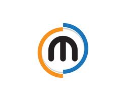 Icona di vettore del modello di affari di logo della lettera di m