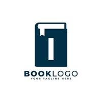 lettera iniziale i libro logo design. utilizzabile per l'istruzione, il business e loghi edilizi. elemento del modello di idee per il design del logo vettoriale piatto