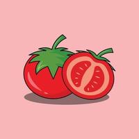 illustrazione grafica vettoriale di pomodori alla frutta, adatta per il design a tema frutta