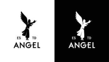 vettore semplice angelo minimalista, logo gabriel pray perfetto per qualsiasi marca