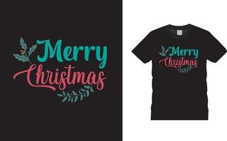 Merry Christmas t shirt design, abbigliamento, illustrazione vettoriale, modello grafico, stampa su richiesta, tessuti tessili, stile retrò, tipografia, vintage, t-shirt natalizia vettore