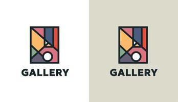 vettore di linea di forma geometrica minimalista semplice, logo di lusso perfetto per gallerie e arte museale