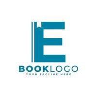 lettera iniziale e libro logo design. utilizzabile per l'istruzione, il business e loghi edilizi. elemento del modello di idee per il design del logo vettoriale piatto