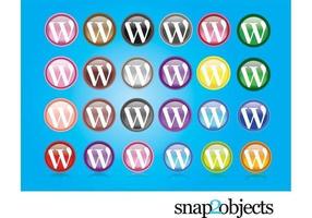 Loghi di Wordpress vettore