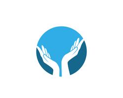 Icona di vettore del modello di cura della mano Logo simboli di affari