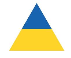 ucraina bandiera emblema simbolo forma triangolare nazionale europa illustrazione vettoriale