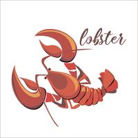 Aragosta. Cancro. Frutti di mare. Design. Illustrazione vettoriale