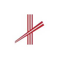 simbolo del logo di vettore di tagliatelle giapponesi numero 1. adatto per l'ispirazione del logo di ristoranti giapponesi.