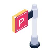 parcheggio in icona isometrica alla moda vettore