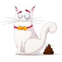 Illustrazione di gatto divertente, carino. vettore