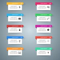 Design infografico Elenco di 10 articoli. vettore