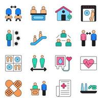 pacchetto di icone mediche e sanitarie vettore