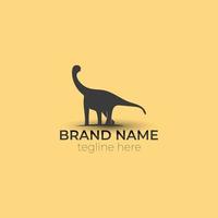 design minimale fantastico per il logo del dinosauro vettore