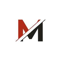 lettere dell'alfabeto m logo o icona disegno vettoriale illustrazione