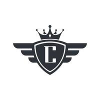 lettera c royal sport vittoria emblema logo design ispirazione vettore