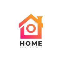 lettera iniziale o design del logo della casa di casa. concetto di logo immobiliare. illustrazione vettoriale