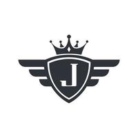 lettera j royal sport vittoria emblema logo design ispirazione vettore