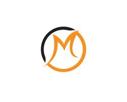 Icona di vettore del modello di affari di logo di m