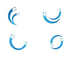 Logo di Splash acqua blu natura vettore