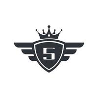 numero 5 royal sport vittoria emblema logo design ispirazione vettore
