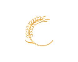 Progettazione dell&#39;icona di vettore del modello di Logo del grano dell&#39;agricoltura