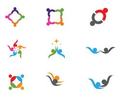 cura della comunità Logo modello vettoriale