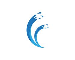 Logo di Splash acqua blu natura vettore