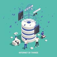 iot composizione isometrica vettore