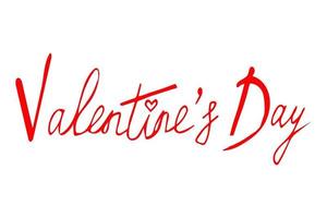 San Valentino testo e nuvole e cuori doodle disegnato a mano. , scandinavo, minimalismo. carta, striscione, poster. amore, matrimonio, romanticismo, accessorio, decorazione. vettore