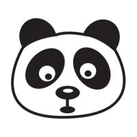 segno simbolo icona panda vettore