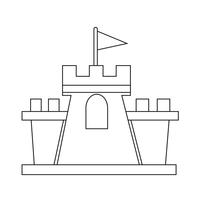 castello simbolo simbolo vettore