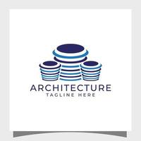 architettura edificio logo design modello servizi immobiliari vettore