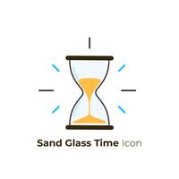 Icone di tempo di vetro sabbia vettore