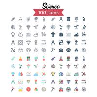 set di icone di scienza vettoriale