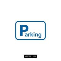 vettore icona parcheggio - segno o simbolo