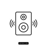 vettore icona altoparlante audio - segno o simbolo