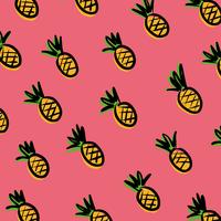 Ananas su sfondo rosa. vettore