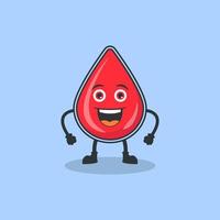 illustrazione grafica vettoriale di simpatici personaggi del sangue. ottimo design per la giornata mondiale del sangue