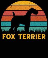 design delle t-shirt per gli amanti dei cani fox terrier vettore